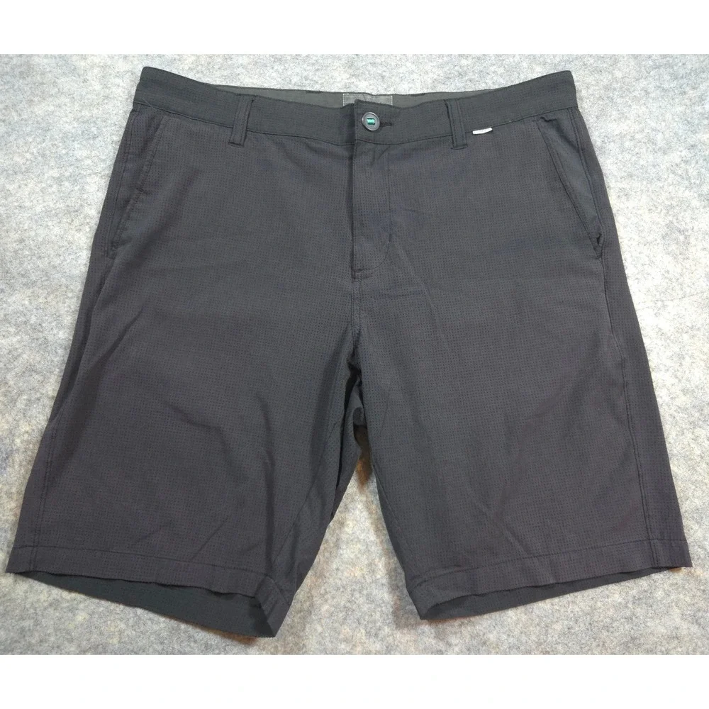 Linksoul Boardwalker Shorts Mens 34 Black Perforated Golf Performance Casual